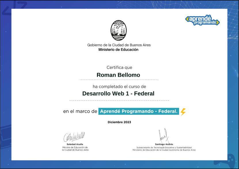 Desarrollo Web 1 - Federal